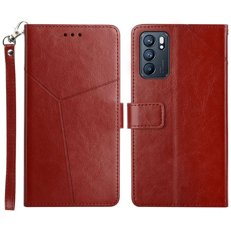 Oppo Reno 6 5G - Housse effet cuir Y Lines
