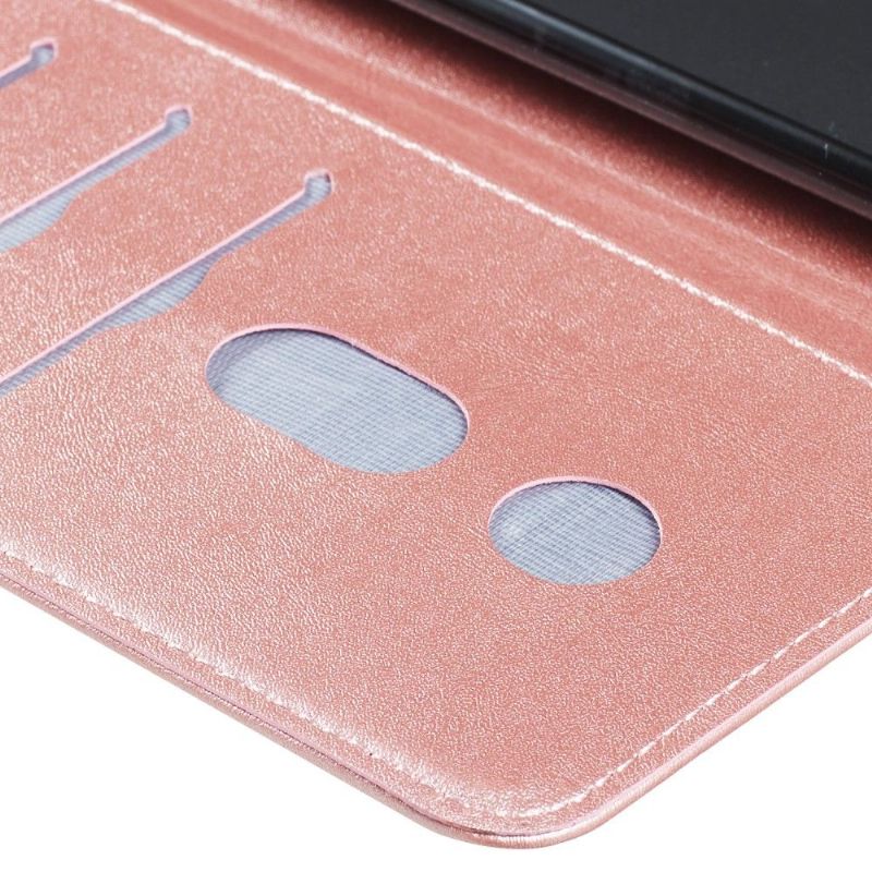 Xiaomi Redmi Note 8T - Housse Zipper Pocket effet cuir - Or rose