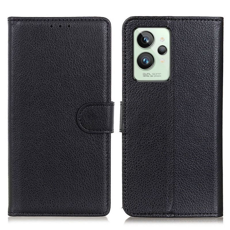Housse Realme GT2 Pro Style Cuir Litchi Traditionnel