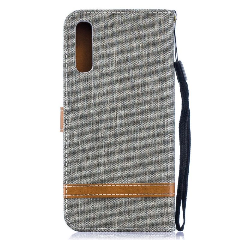 Samsung Galaxy A50 - Étui revêtement tissu porte-cartes