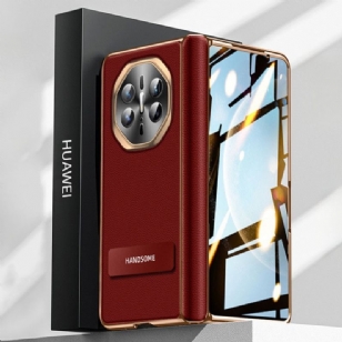 Coque Huawei Mate X6 Simili Cuir Texturé avec Protecteur Écran