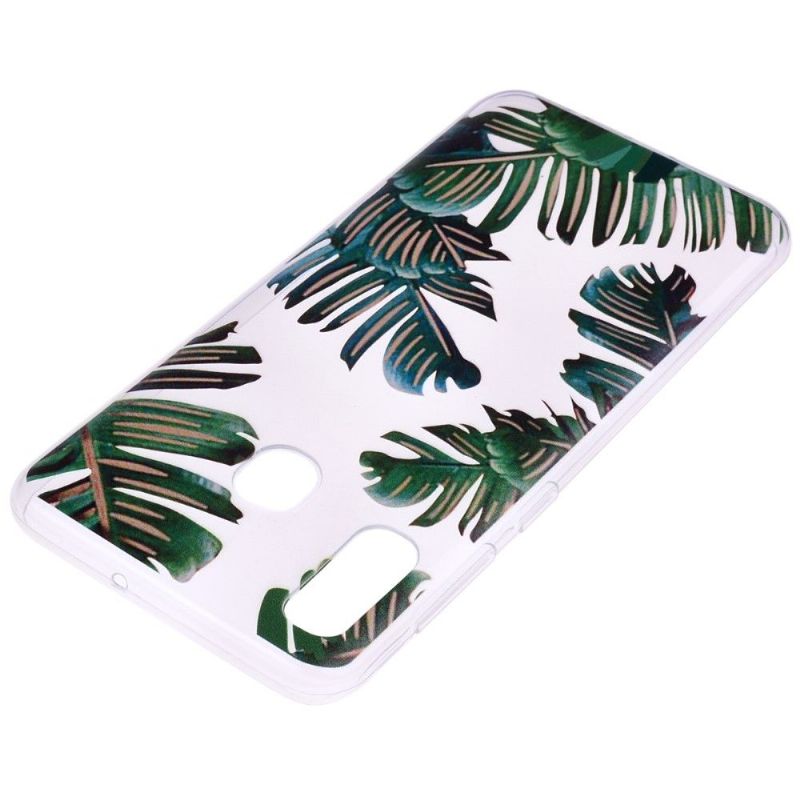 Samsung Galaxy A20e - Coque feuilles vertes