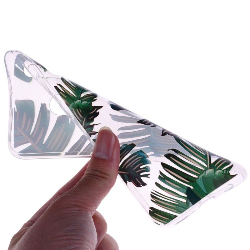Samsung Galaxy A20e - Coque feuilles vertes