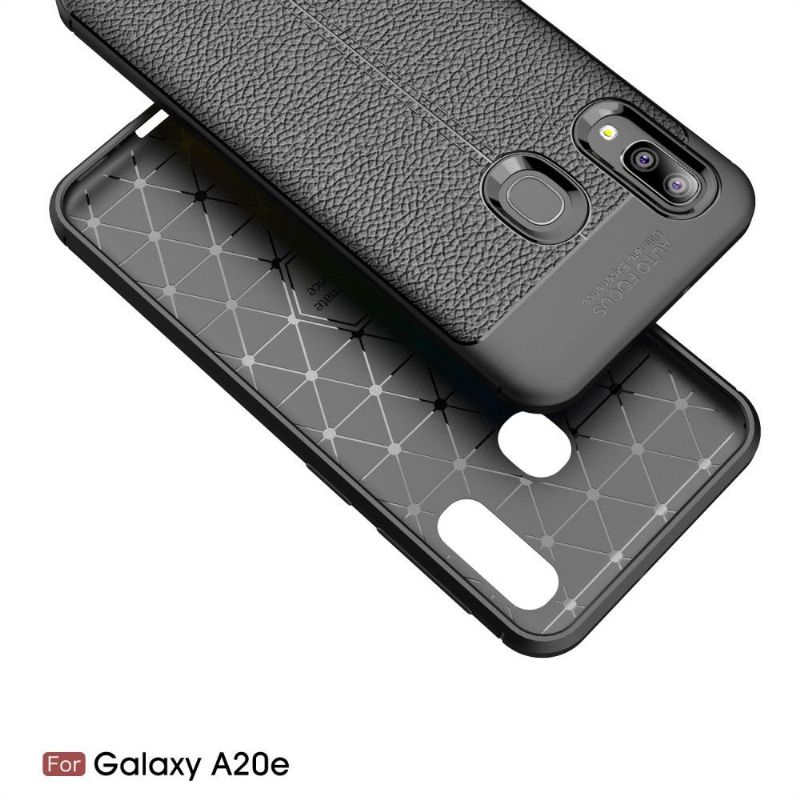 Samsung Galaxy A20e - Coque gel finition simili cuir