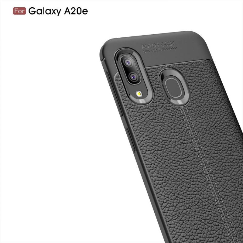 Samsung Galaxy A20e - Coque gel finition simili cuir