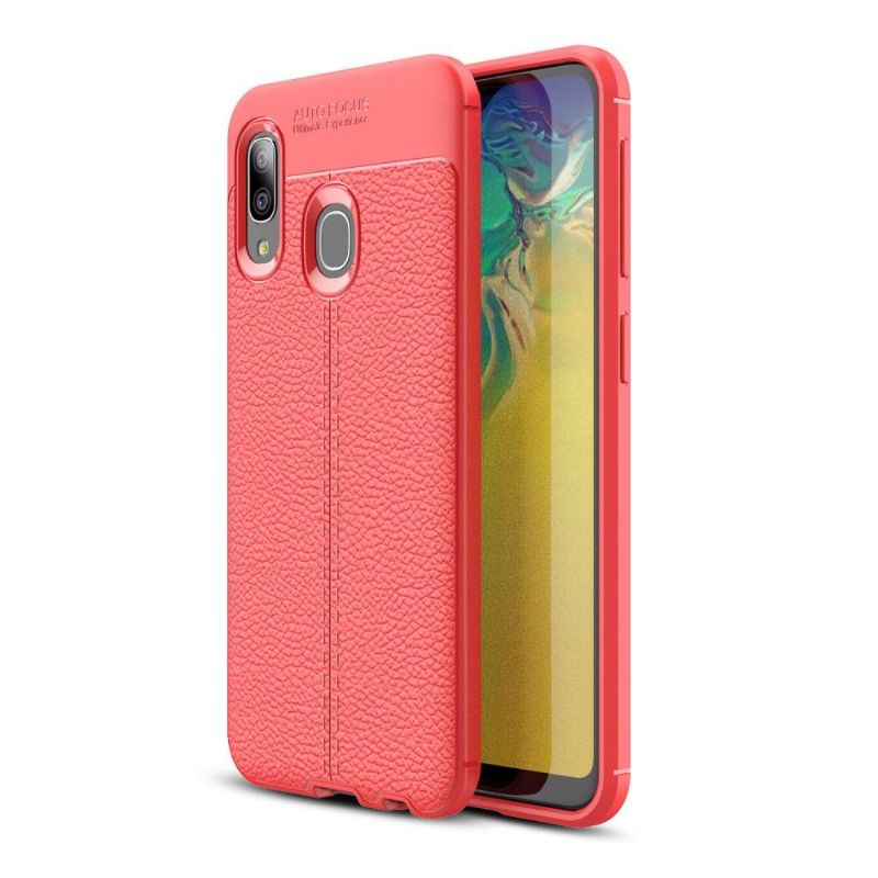 Samsung Galaxy A20e - Coque gel finition simili cuir