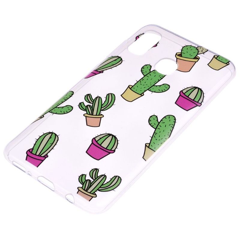 Samsung Galaxy A20e - Coque transparente cactus