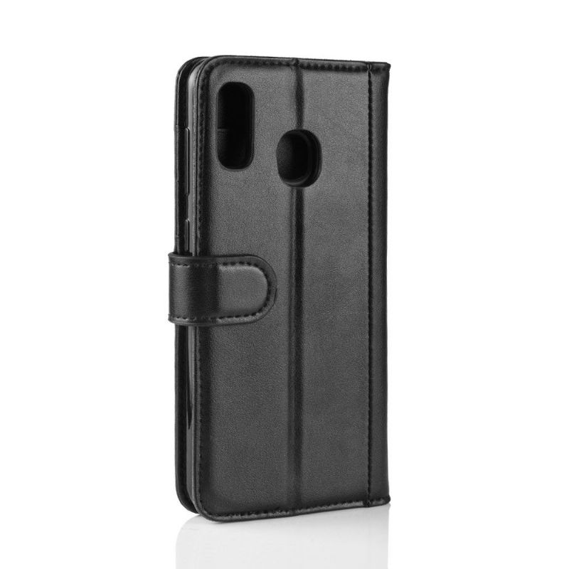 Samsung Galaxy A20e - Étui cuir premium portefeuille - Noir