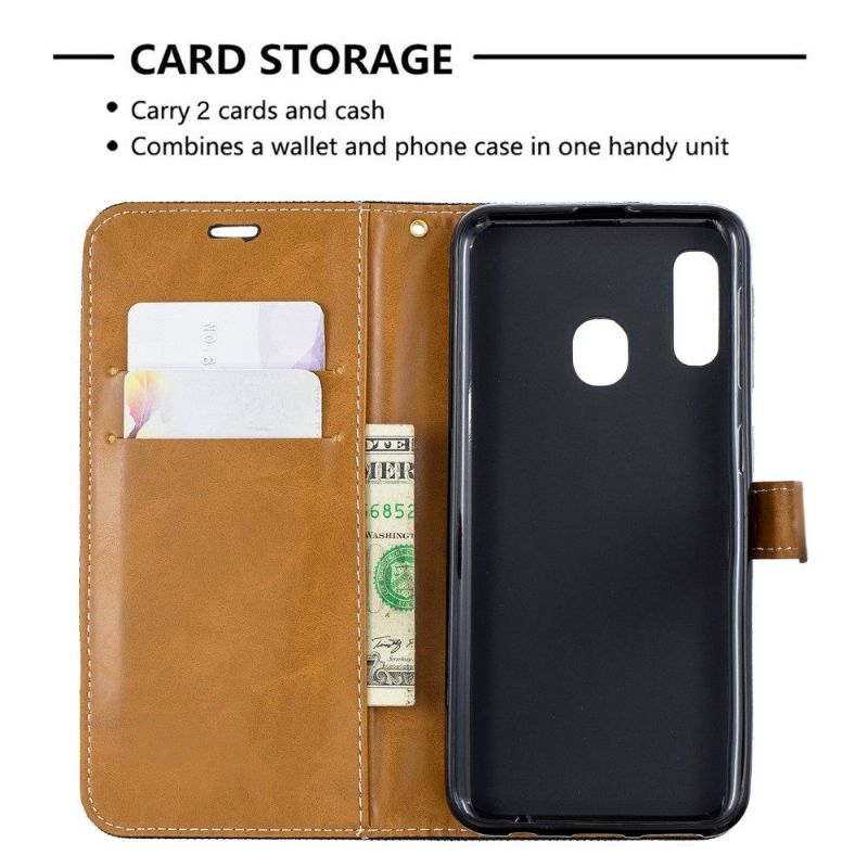 Samsung Galaxy A20e - Etui revêtement tissu