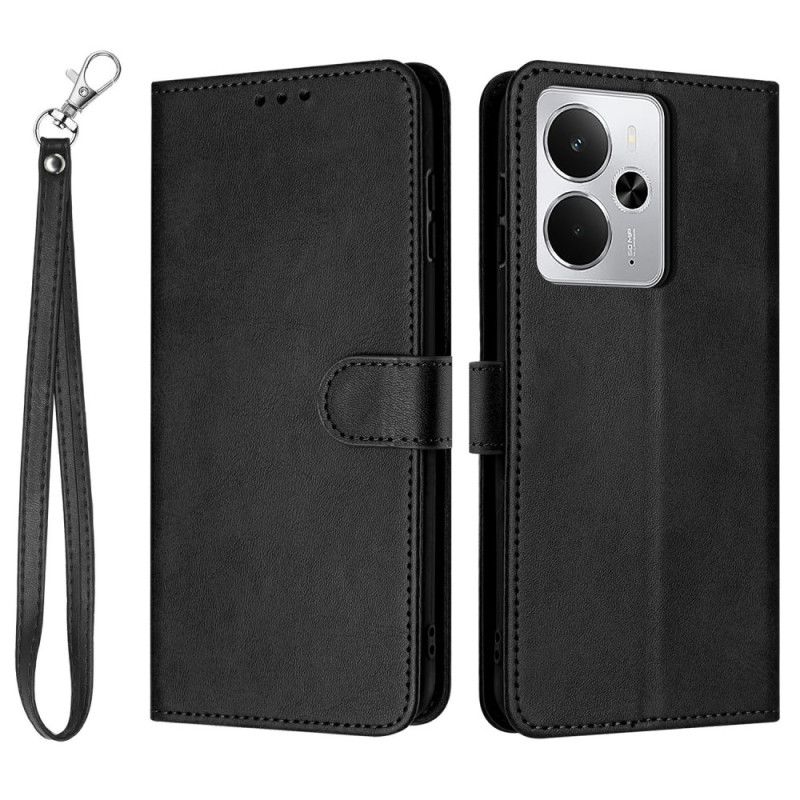 Housse Realme 14 5G / 14T 5G / P3 5G Effet Cuir avec Lanière