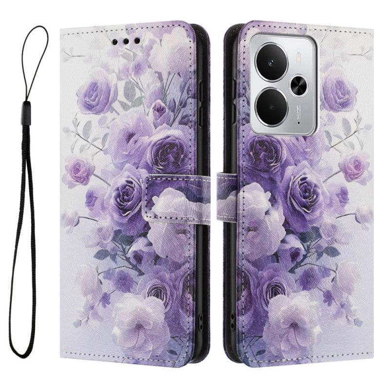 Housse Realme 14 5G / 14T 5G Rose Violettes