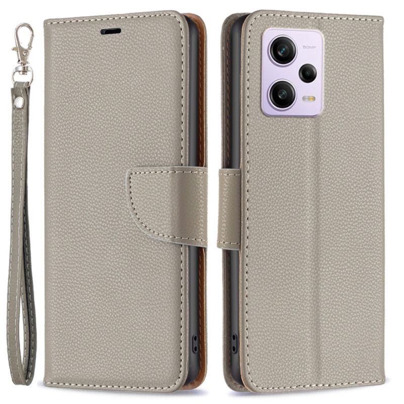 Housse Xiaomi Redmi Note 12 Pro/Poco X5 Pro 5G Fermoir Oblique à Lanière
