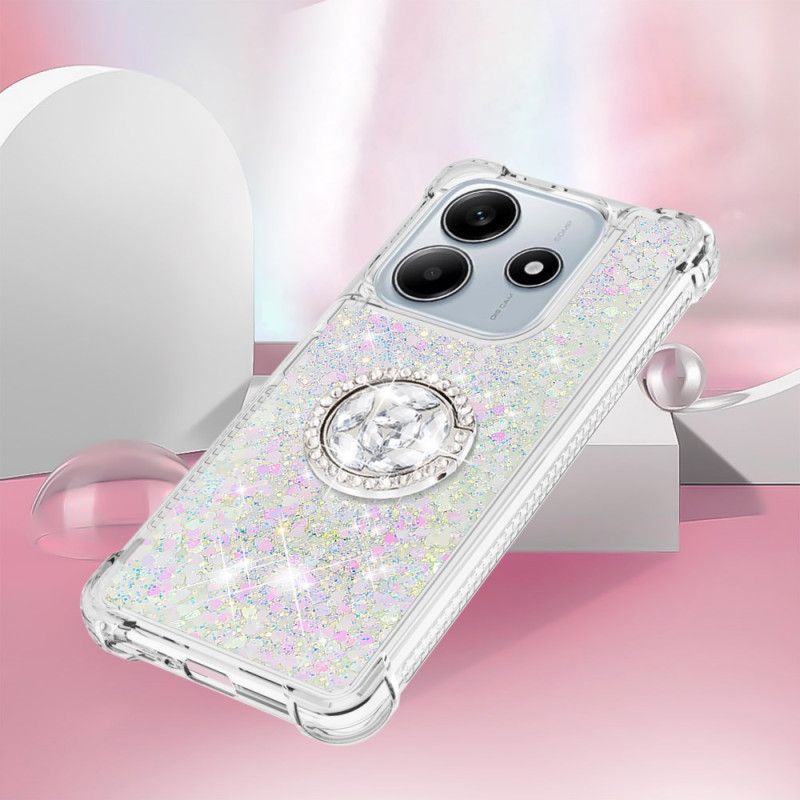 Coque Xiaomi Redmi Note 14 5G Anneau-Support Paillettes