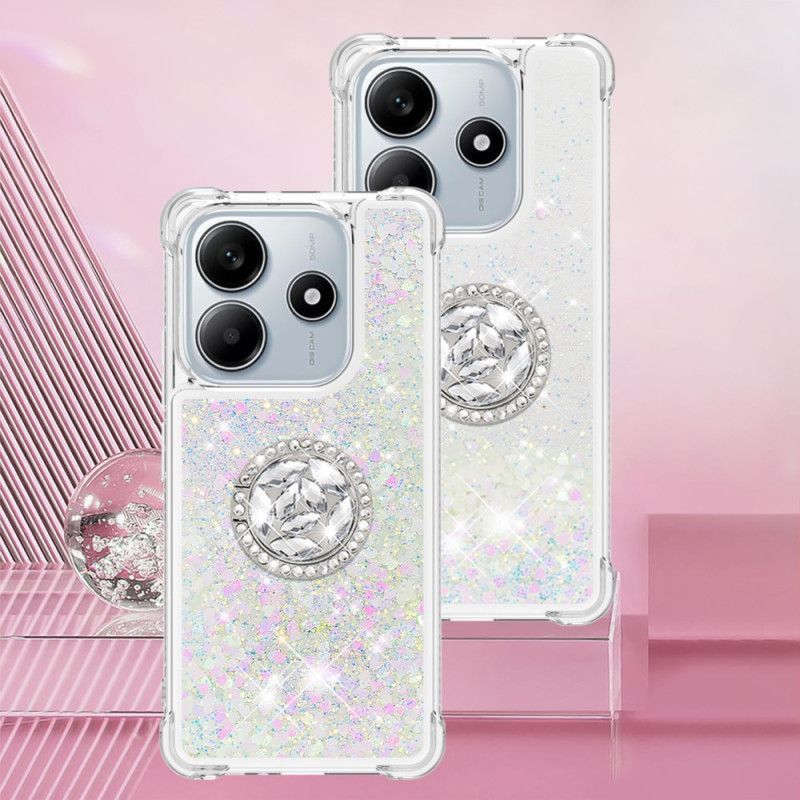 Coque Xiaomi Redmi Note 14 5G Anneau-Support Paillettes