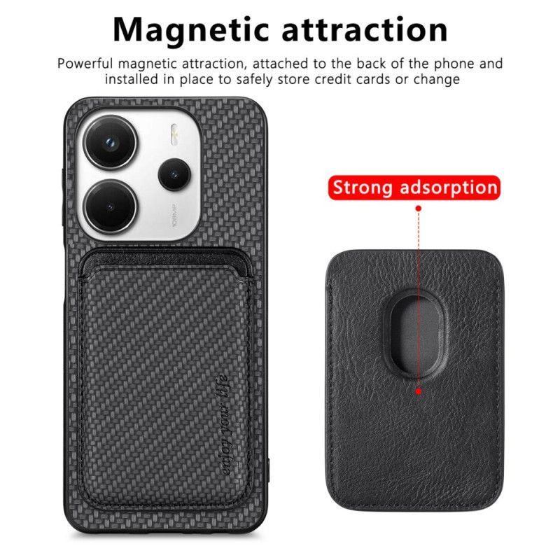 Coque Xiaomi Redmi Note 14 5G Porte-Cartes Magnétique Détachable