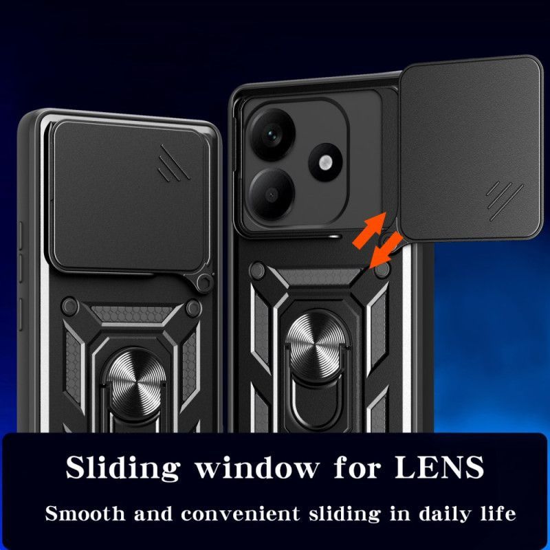 Coque Xiaomi Redmi Note 14 5G Protection Caméra Coulissante et Support