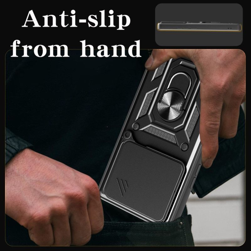 Coque Xiaomi Redmi Note 14 5G Protection Caméra Coulissante et Support