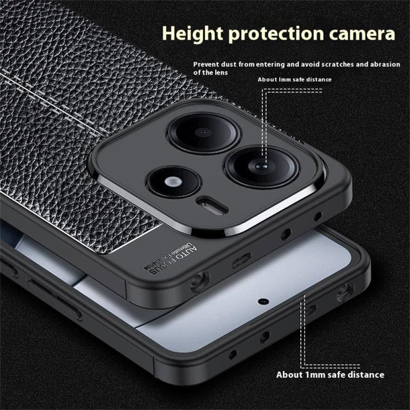 Coque Xiaomi Redmi Note 14 5G Texture Litchi