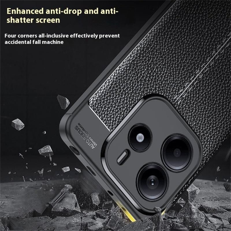 Coque Xiaomi Redmi Note 14 5G Texture Litchi