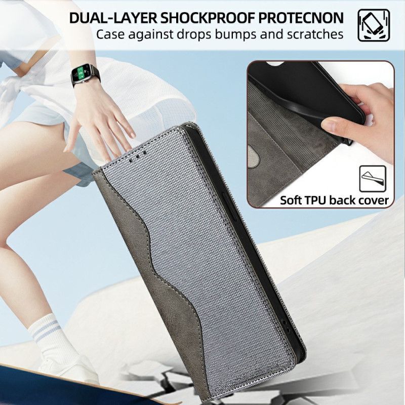 Flip Cover Xiaomi Redmi Note 14 5G Protection RFID Design Ondulé