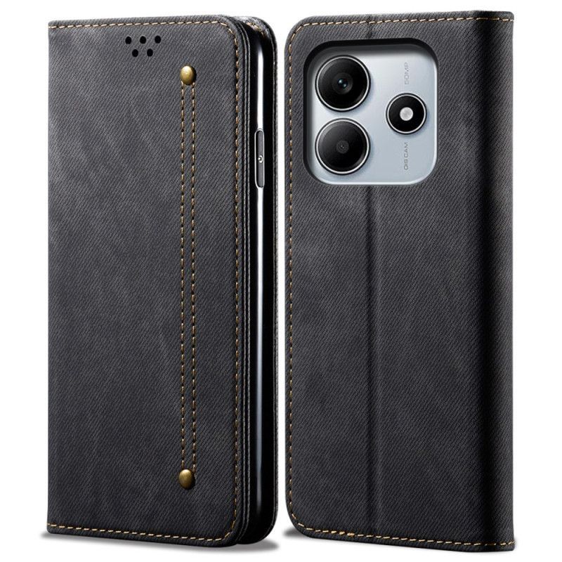 Flip Cover Xiaomi Redmi Note 14 5G Tissu Jeans