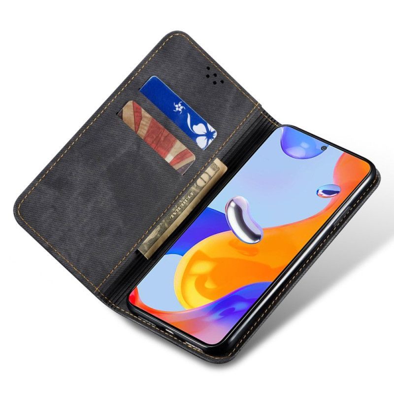Flip Cover Xiaomi Redmi Note 14 5G Tissu Jeans
