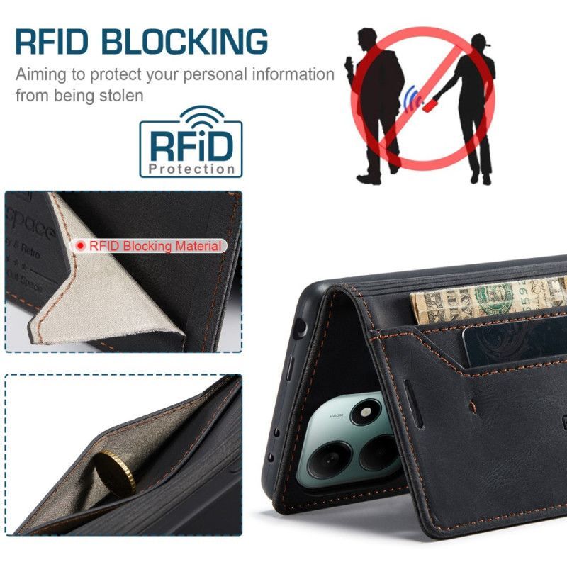 Flip Cover Xiaomi Redmi Note 14 5G Tissu Jeans