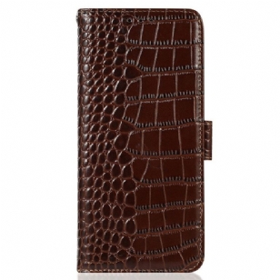 Housse Xiaomi Redmi Note 14 5G Cuir Effet Crocodile