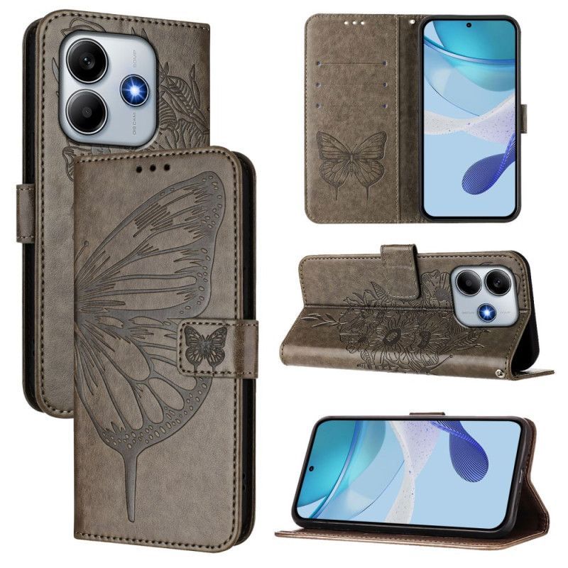 Housse Xiaomi Redmi Note 14 5G Design Papillon à Lanière