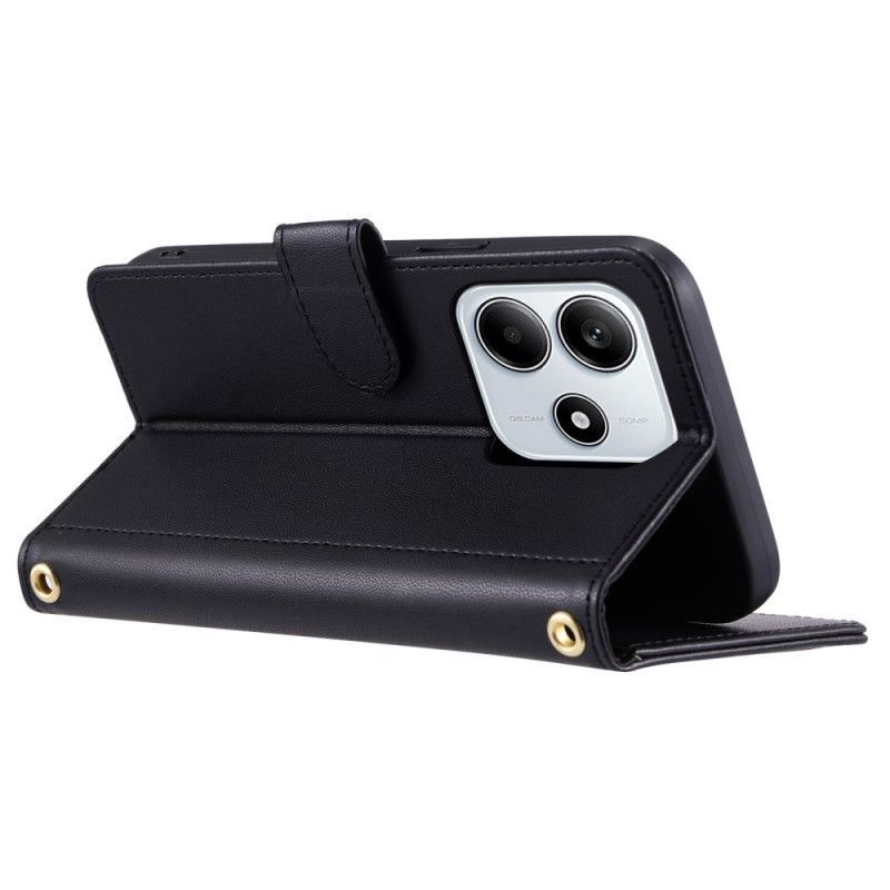 Housse Xiaomi Redmi Note 14 5G Matelassée avec Bandoulière et Lanière