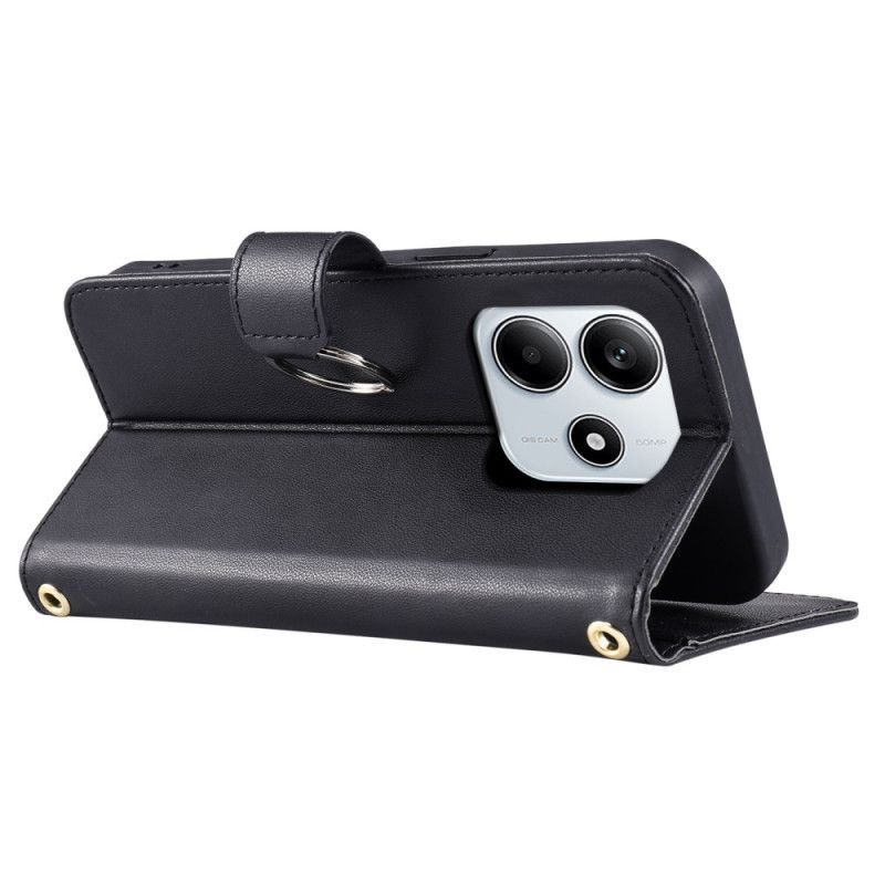 Housse Xiaomi Redmi Note 14 5G Matelassée avec Lanière et Banddoulière