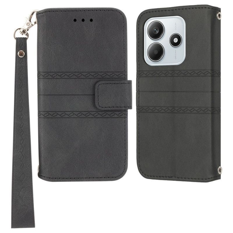 Housse Xiaomi Redmi Note 14 5G Motif Frise à Lanière