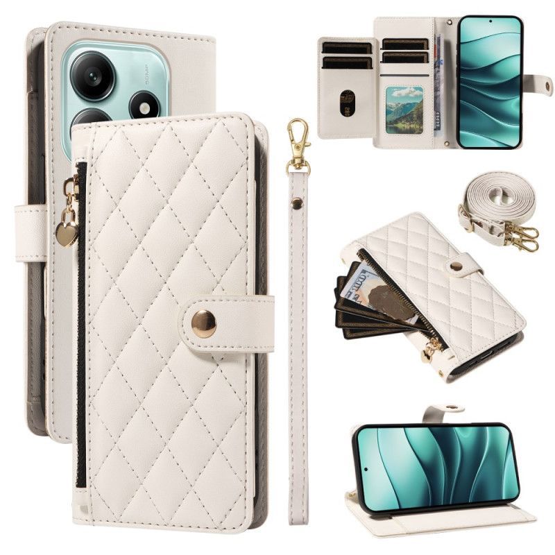 Housse Xiaomi Redmi Note 14 5G / Poco M7 Pro 5G Matelassée avec Sangles