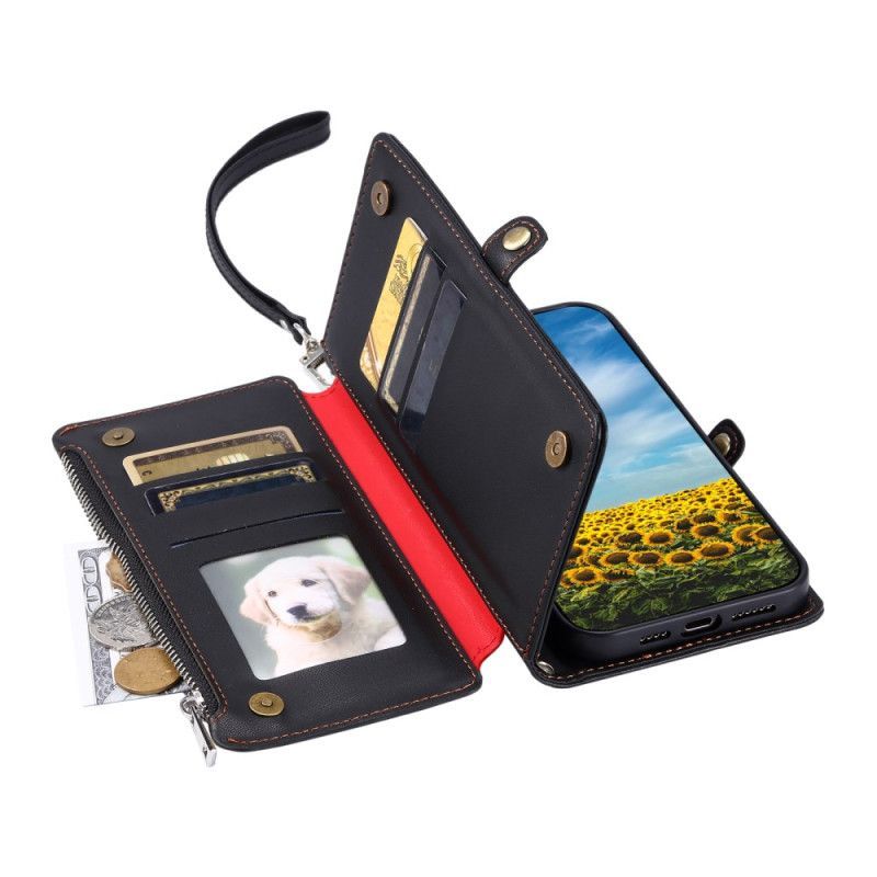 Housse Xiaomi Redmi Note 14 5G Portefeuille et Lanière Ajustable