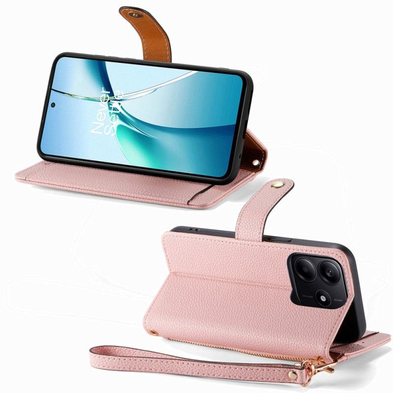 Housse Xiaomi Redmi Note 14 5G RFID avec Portefeuille et Poche Zippée RFID