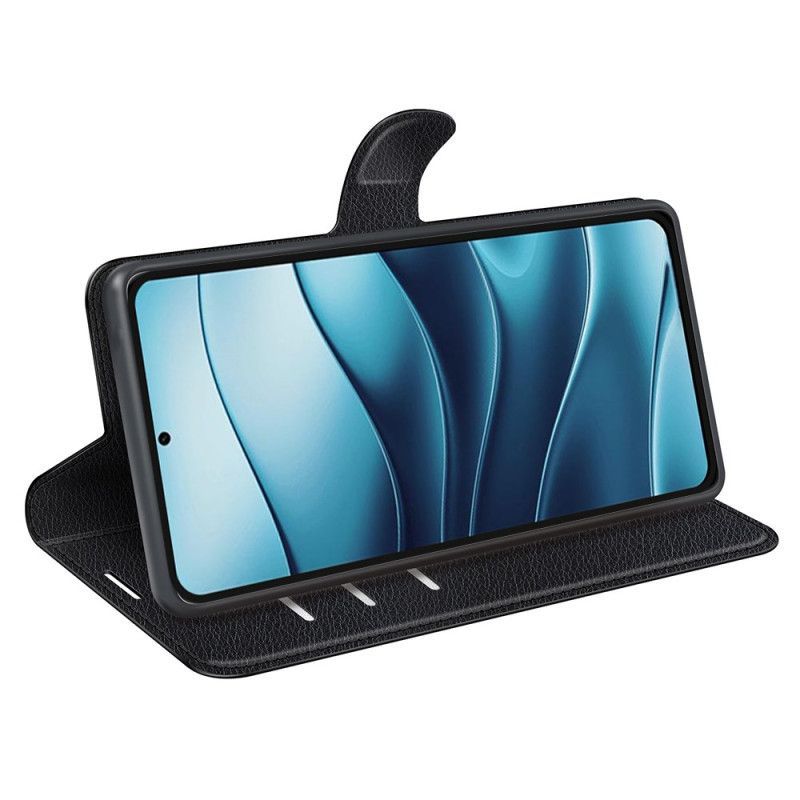 Housse Xiaomi Redmi Note 14 5G Simili Cuir Litchi Classique