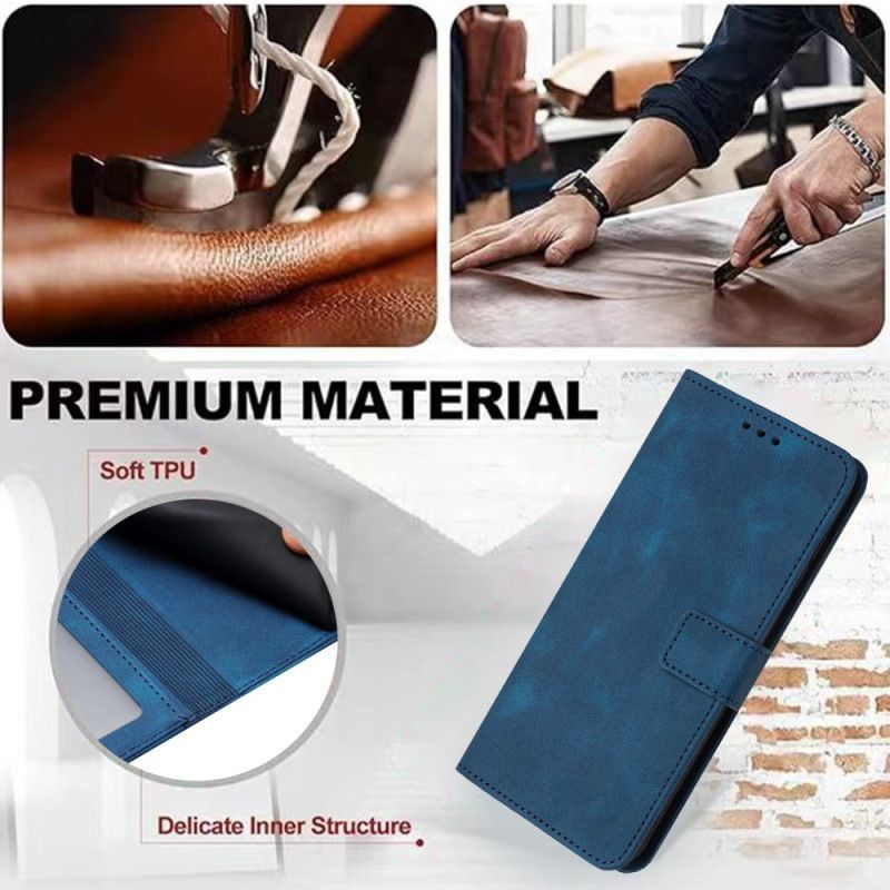 Housse Xiaomi Redmi Note 14 5G Style Daim avec Lanière