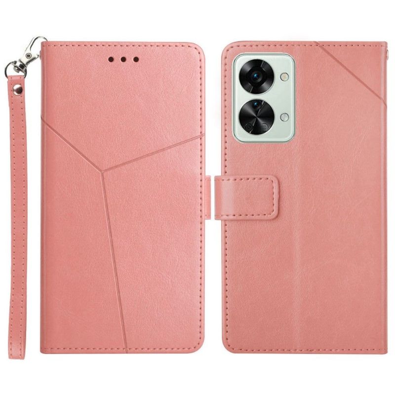 Housse OnePlus Nord 2T 5G effet cuir Y Lines