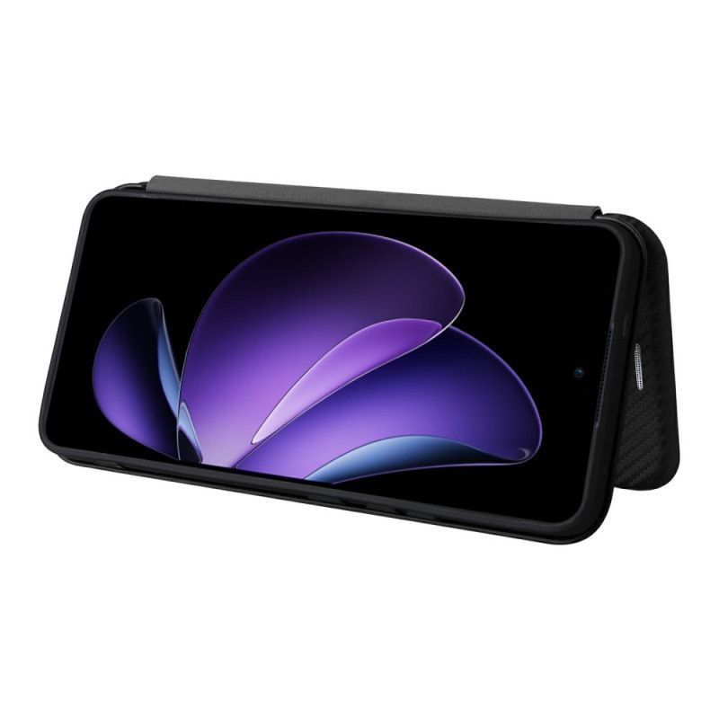 Flip Cover Oppo Reno 13F 4G / 5G / FS 5G Fibre Carbone