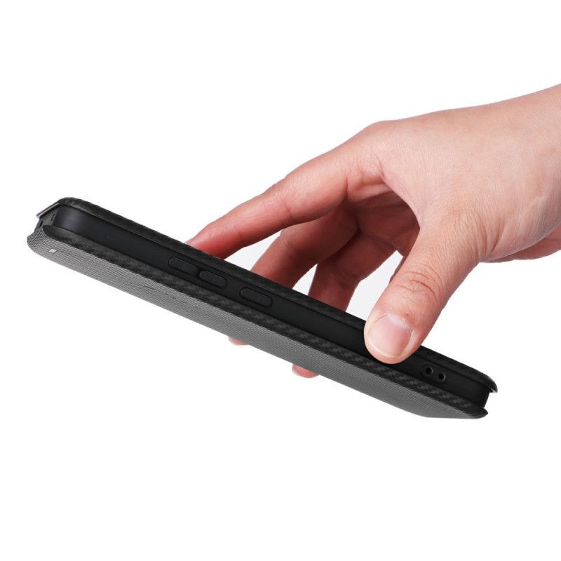 Flip Cover Oppo Reno 13F 4G / 5G / FS 5G Fibre Carbone