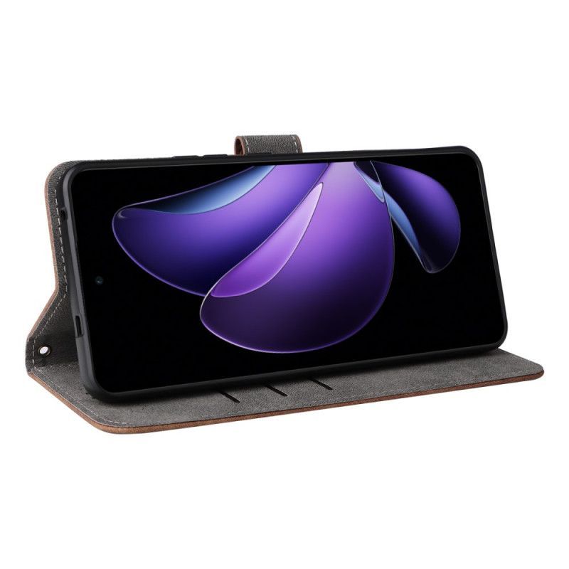 Housse Oppo Reno 13F 4G / 5G / FS 5G Portefeuille RFID à Lanière