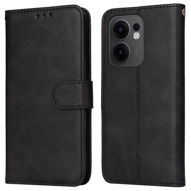 Housse Oppo Reno 13F 4G / 5G / FS 5G Simili Cuir Uni à Lanière