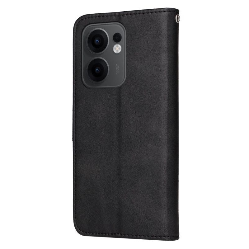 Housse Oppo Reno 13F 4G / 5G / FS 5G Simili Cuir Uni à Lanière