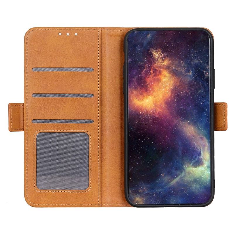 Étui Realme C21 portefeuille simili cuir mat