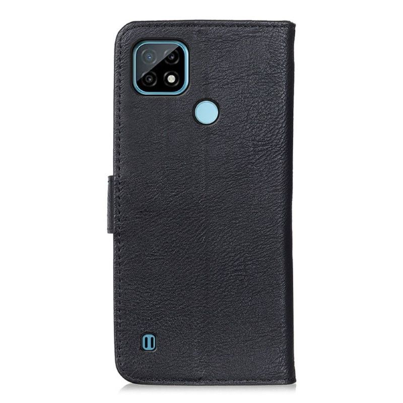 Housse Realme C21 KHAZNEH Effet Cuir Porte-Cartes