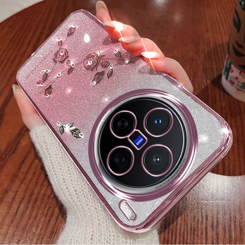 Coque Vivo X200 Pro Fleur et Strass KADEM