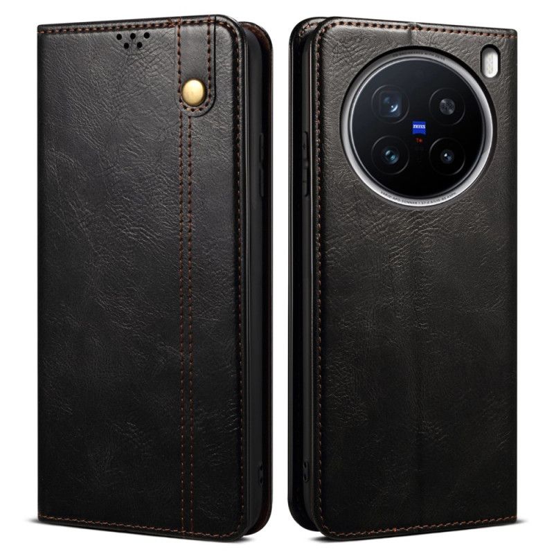 Flip Cover Vivo X200 Pro Simili Cuir Ciré