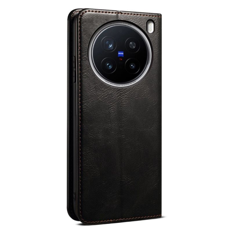 Flip Cover Vivo X200 Pro Simili Cuir Ciré