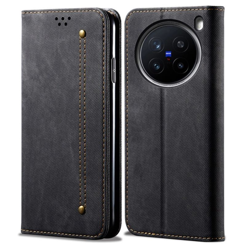 Flip Cover Vivo X200 Pro Texture Jeans