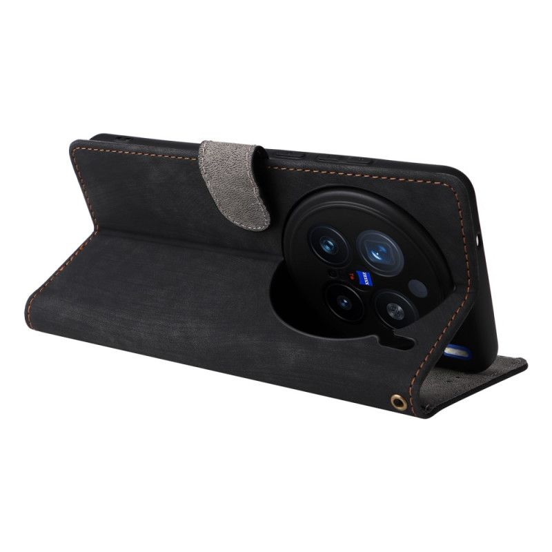 Housse Vivo X200 Pro Effet Daim à Lanière